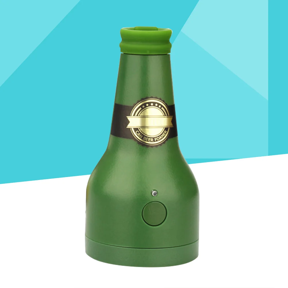 

Beer Foamer Green Portable Bottle Shape Sonic Bubbler For Canned Bottled Draft Maker Crisp Froth Easy Clean Travel Outdoor