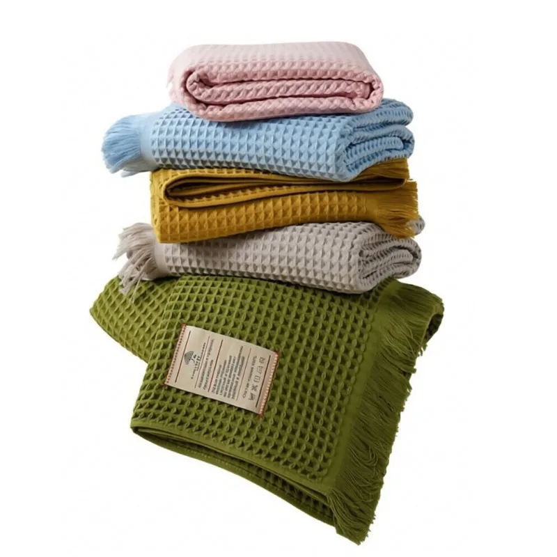 Oversized 95x190cm Honeycomb Waffle Cotton Towel for Aldult Super Absorption Soft Waffle Bath Towel Christmas Gift