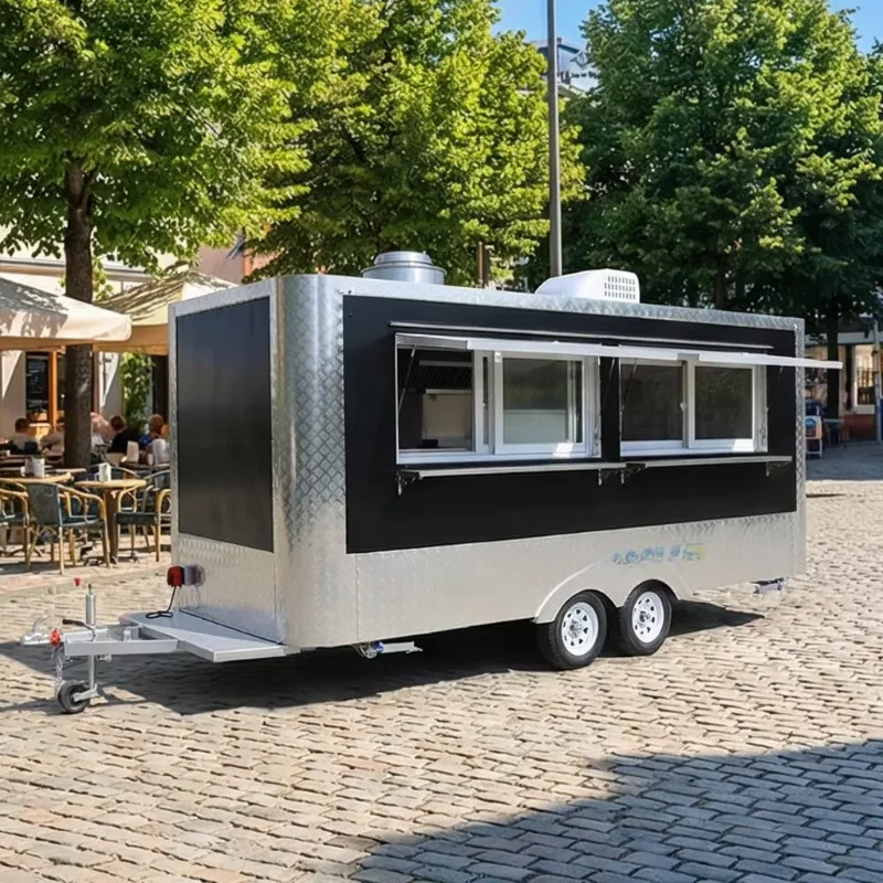 Stainless Steel Coffee Truck Mobile Coffee Trailer Professional Equipment 2026 Model Fast Food Ice Cream