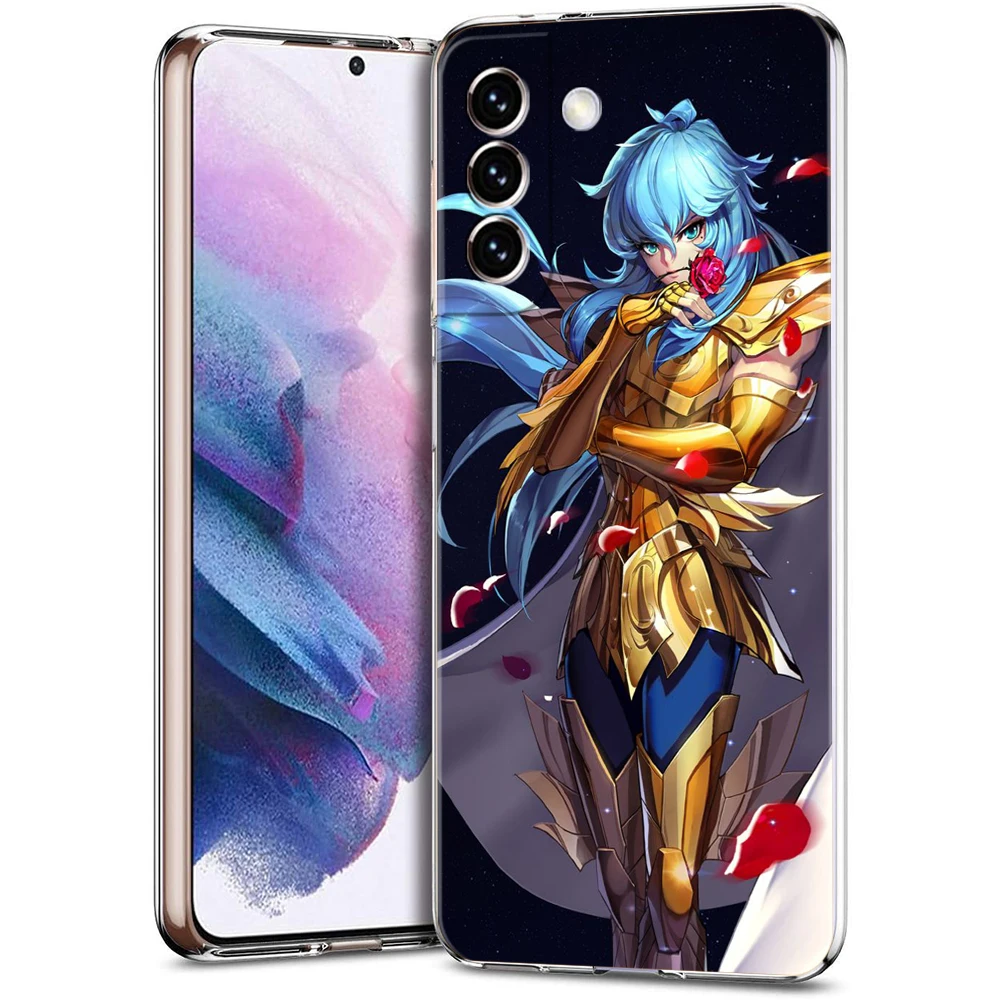 Saint Seiya Knights Of The Zodiac Phone Case for Samsung Galaxy S24 S23 S22 S20 S21 FE Ultra S10 S10E S9 S8 Plus Transparent Bag