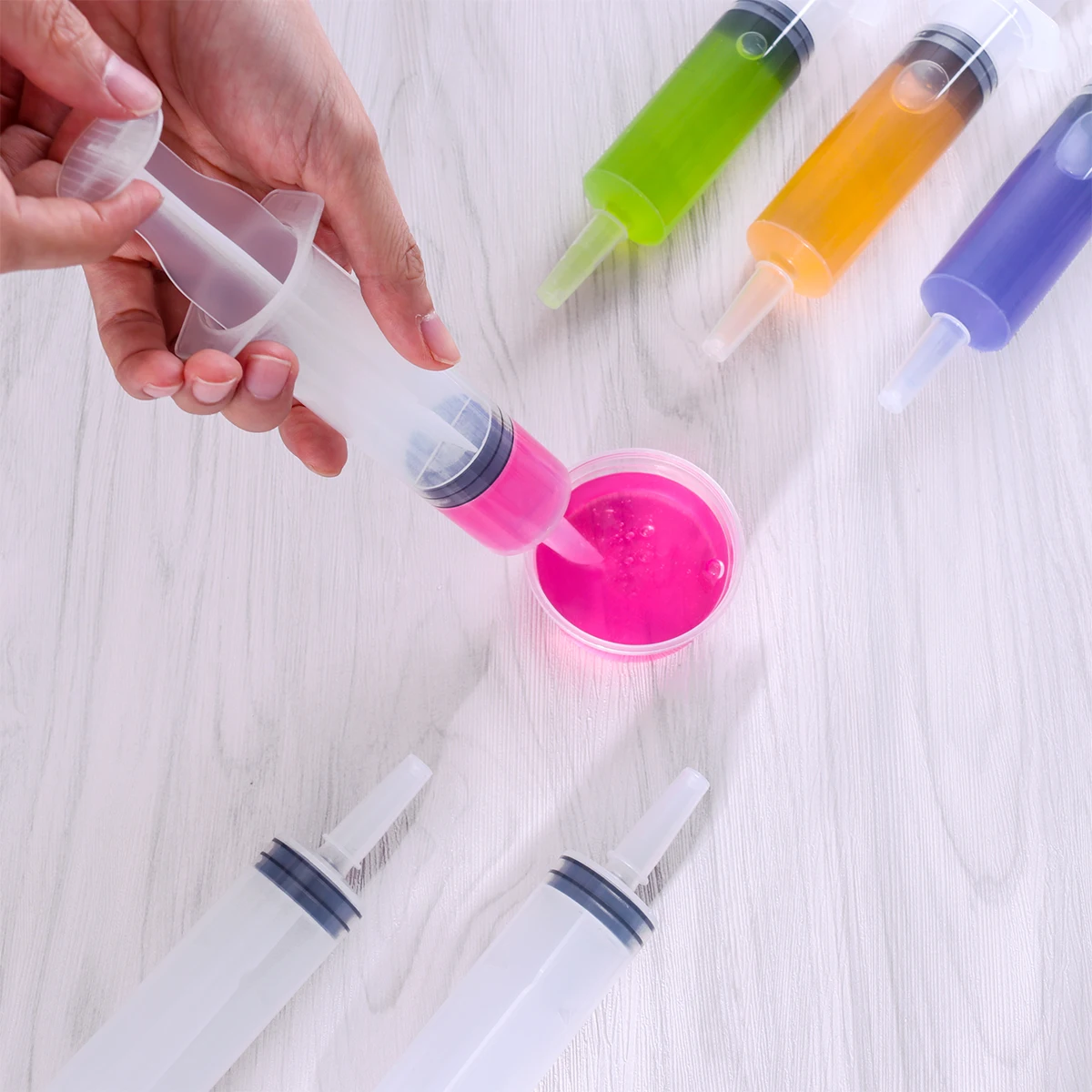 

25Pcs Shot Syringe Reusable Plastic Food Safe 60ml Fill Chill Enjoy Great for Halloween Tailgate Bachelor Party Injectable