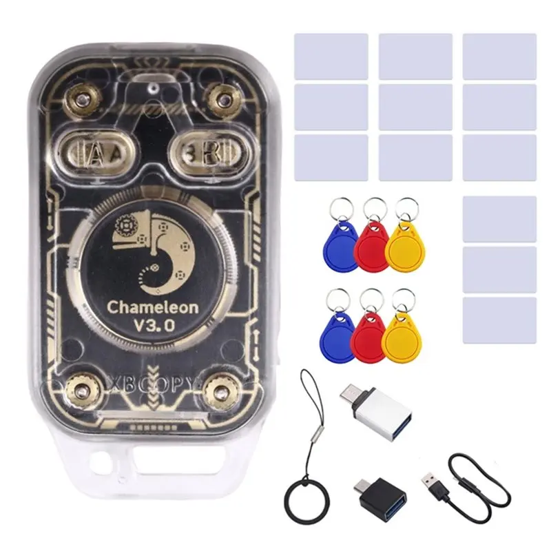 カメレオン-v30-125k-1356m-rfid-スマートチップリーダーエミュレーター-id-ic-タグコピー機-6xuid-キーチェーン-6xuid-カード-6xcuid-カード-[frki-a79g]