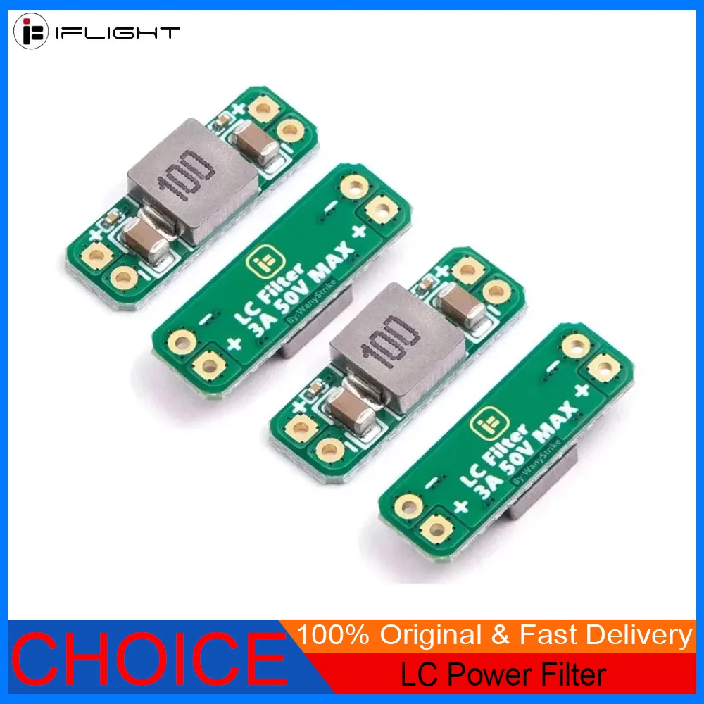 4pcs LC Filter Module - 3A 5-30V Built-in Reverse Polarity Protection Anti-Radiated Interference for FPV Drone