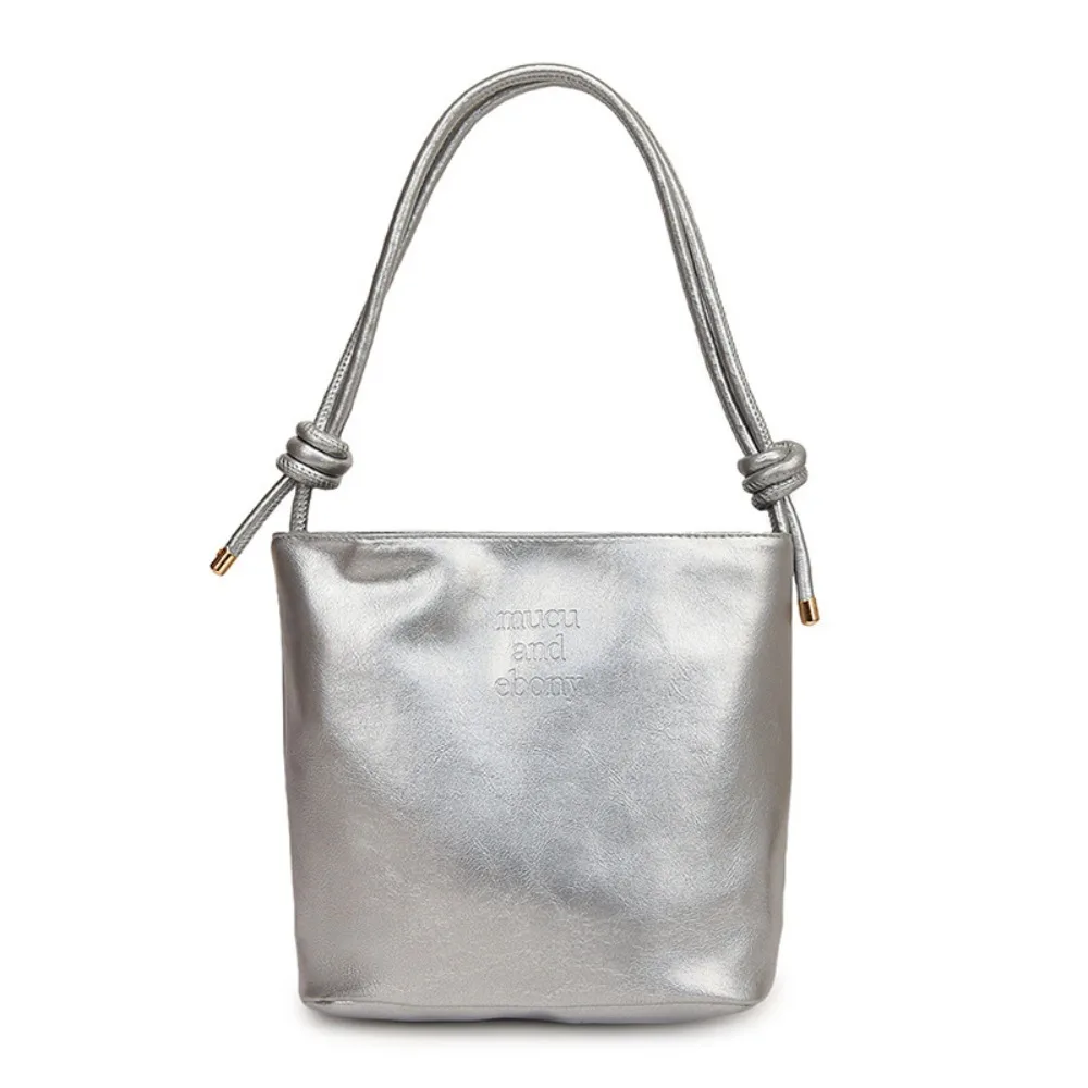

Fashionable PU Leather Bucket Bag Magnetic Closure Soft Women's Handbag Large Capacity Shopping Bag Shopping Bag Use