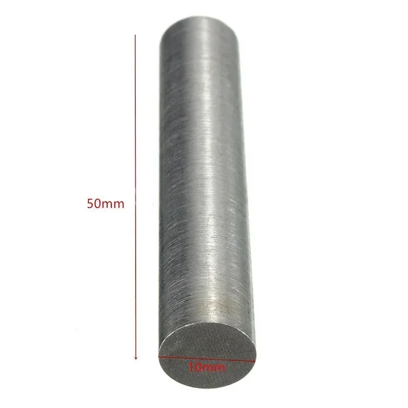 Batang Tungsten, batang logam Tungsten kemurnian tinggi, batang bulat 10mm X 50mm untuk alat listrik, aksesori tahan lama 1 buah