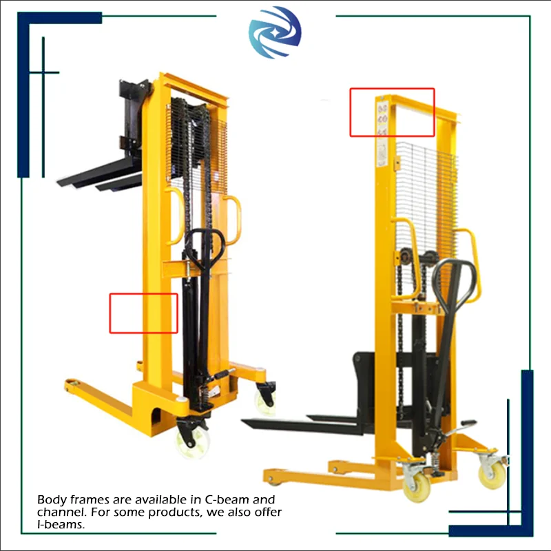 Portable Manual Good Prices Pallet Forklift Pump Lifting Tools Loading Hydraulic Stacker Forklift For Light Transportation