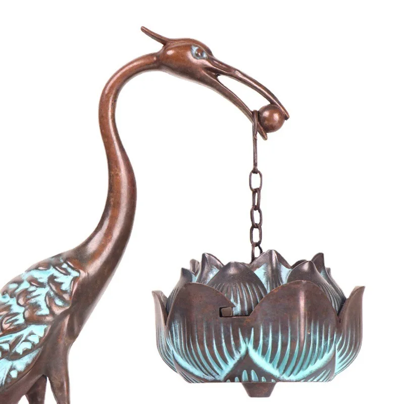 Alloy , Ornament , Hanging , Creative Gift, Backflow Incense Burner, Crane Incen