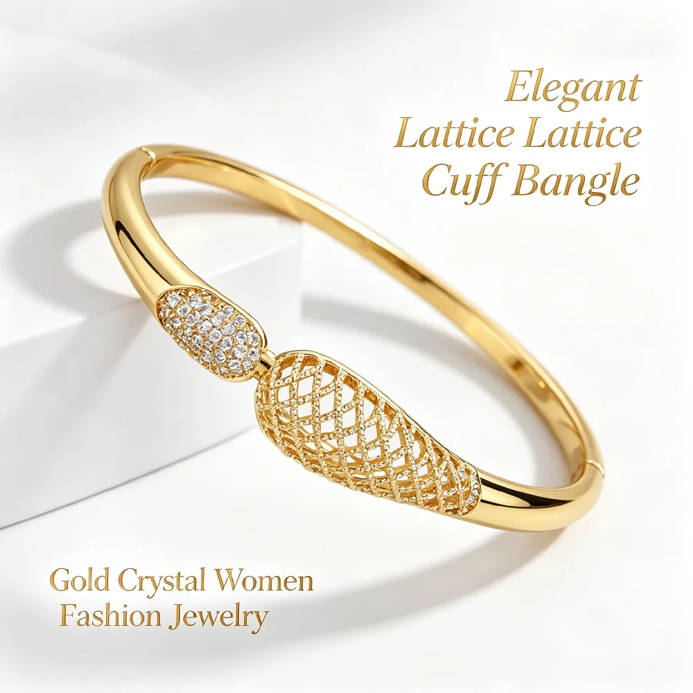 Greatera Brand Man Woman Dainty Copper Material Wing Mesh Gold Color Zircon Bracelet Party Classic Waterproof Jewelry