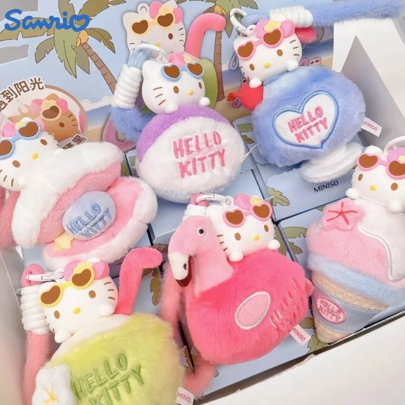 

Genuine Sanrio Hellokitty Summer Black Skin Series Blind Box Sun-Sensitive Color-Changing Aroma Charm Pendant Trendy Toy Gift
