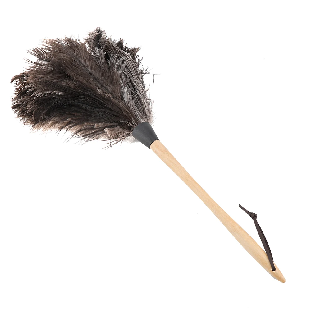 Handmade Duster Ostrich Feather Duster Handmade Washable NOn electrostatic Ostrich Feather Duster with Wooden Handle Household