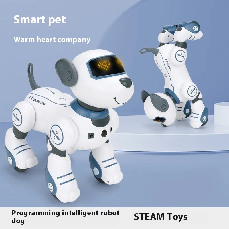 Chien robot intelligent pour enfants, jouet RC, animal de compagnie mignon, peut bouger et danser, compagnon électronique, cadeau d'anniversaire pour enfants