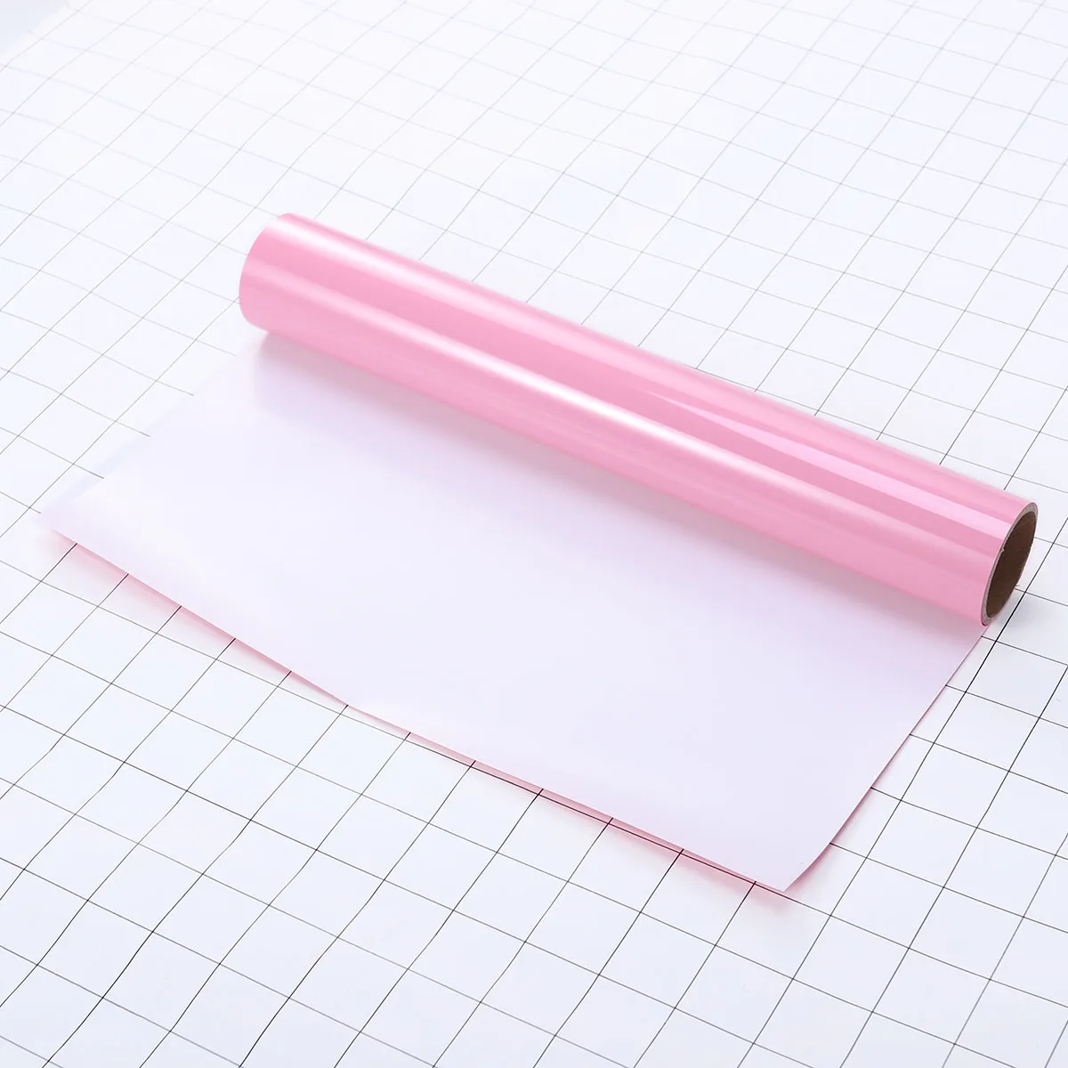 

PU Heat Transfer Vinyl Roll Gloss HTV Vinyl Film for T-Shirts Sports Clothing Other Garments and Fabrics (Light Pink)