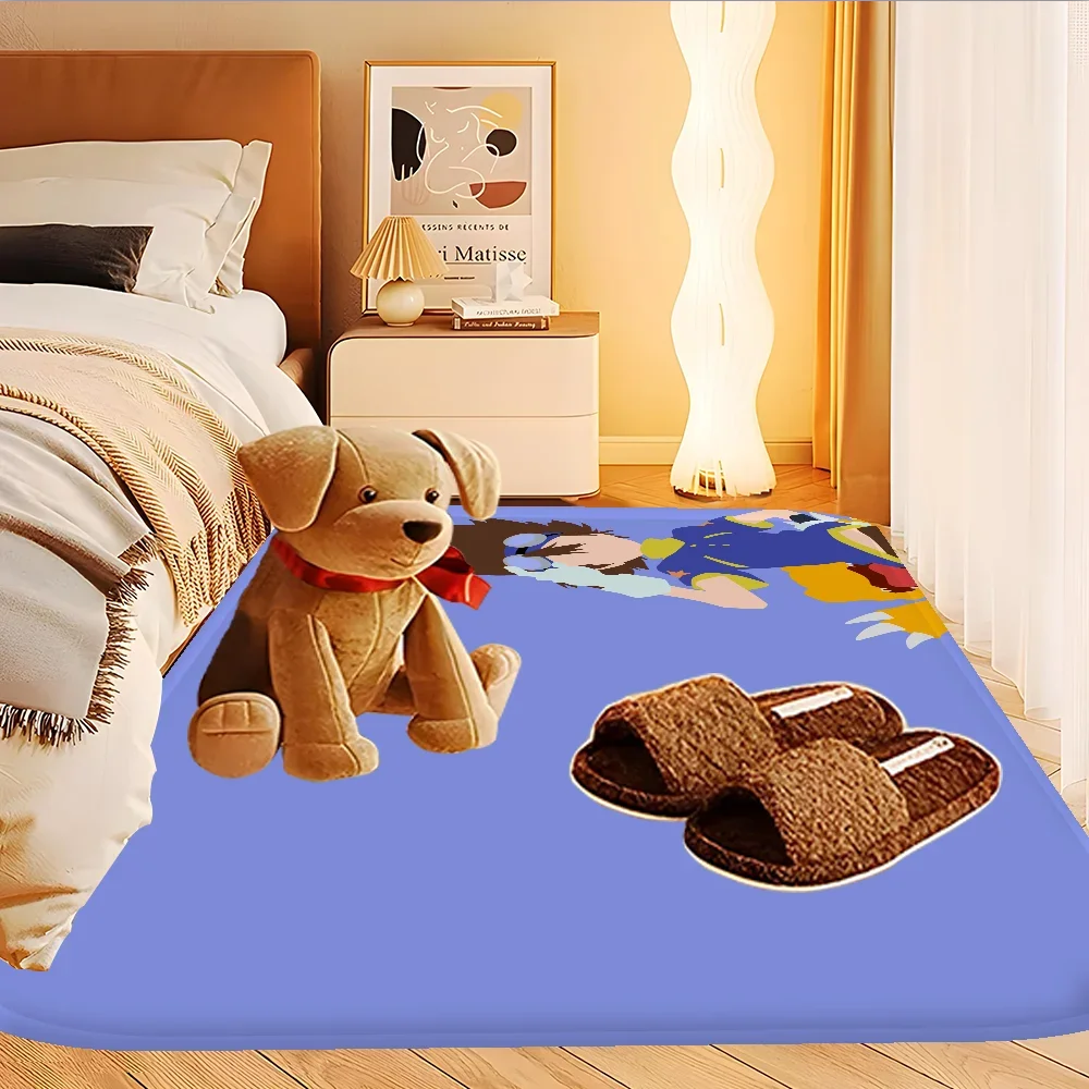 Digimon cartoon  Entrance Door Mat Washable Non-Slip Living Room Sofa Chairs Area Mat Kitchen Welcome Doormat