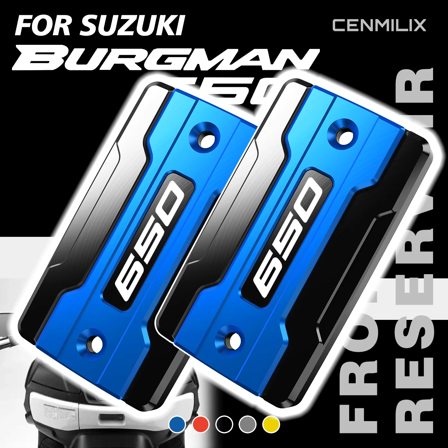 

For SUZUKI BURGMAN 650 AN650 BURGMAN650 2013-2024 Accessories Motorcycle Front Brake Fluid Reservoir Cover Oil Filler Cap Cup