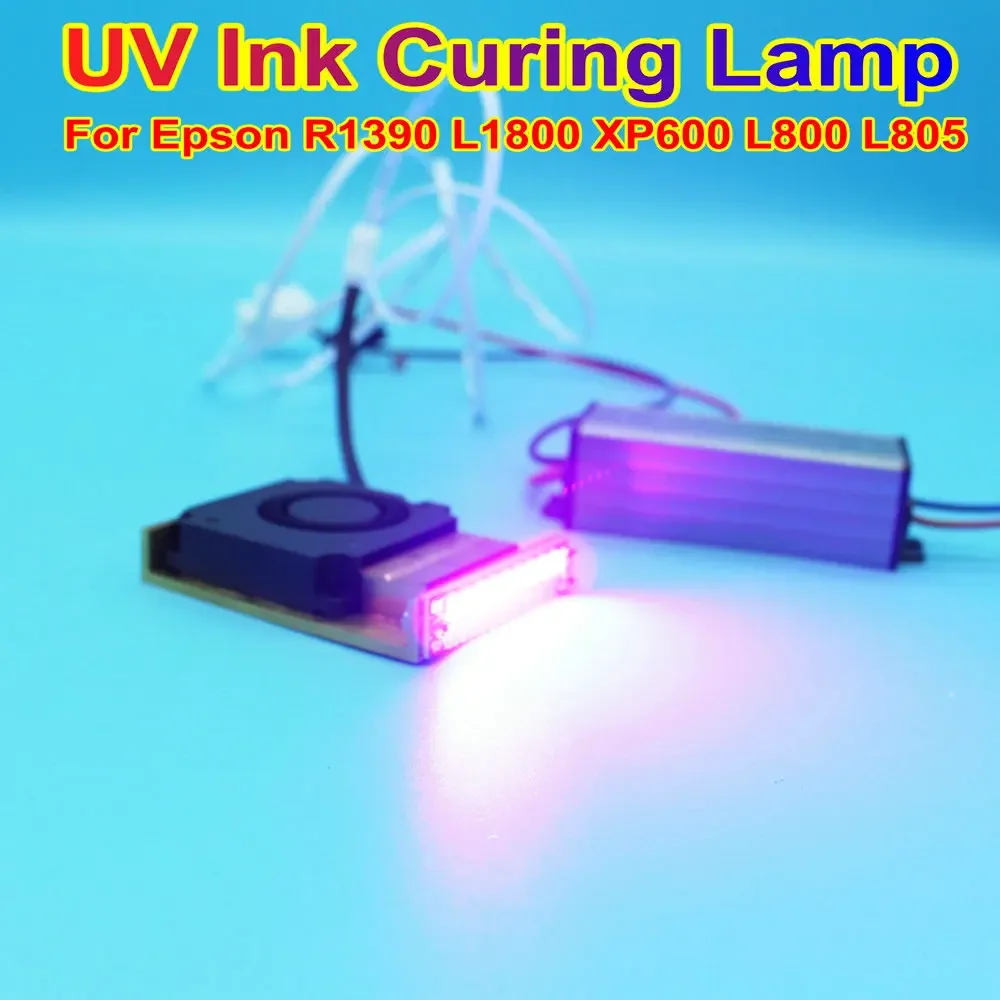 UV Ink Curing Lamp L1800 L800 L805 LED Ultraviolet Light For Epson R1390 XP600 Modification Air Cooling A3 A4 UV DTF Film Lamps