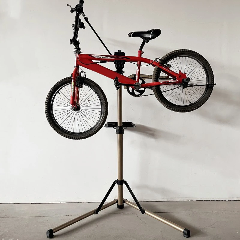98-156CM Adjustable Bicycle Repair Rack Foldable Mountain Bike Shop Work Stand 360°Rotatable Bicycle Display Storage Repair Rack