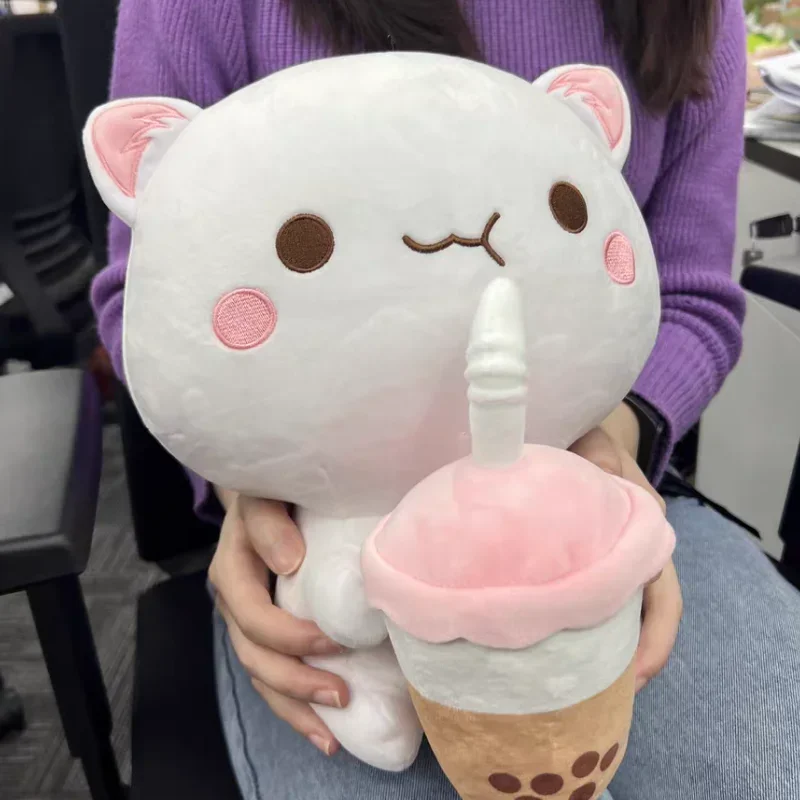 Muñeco de peluche de gato Mitao Kawaii, almohada suave, cojín de dibujos animados, juguete para novia