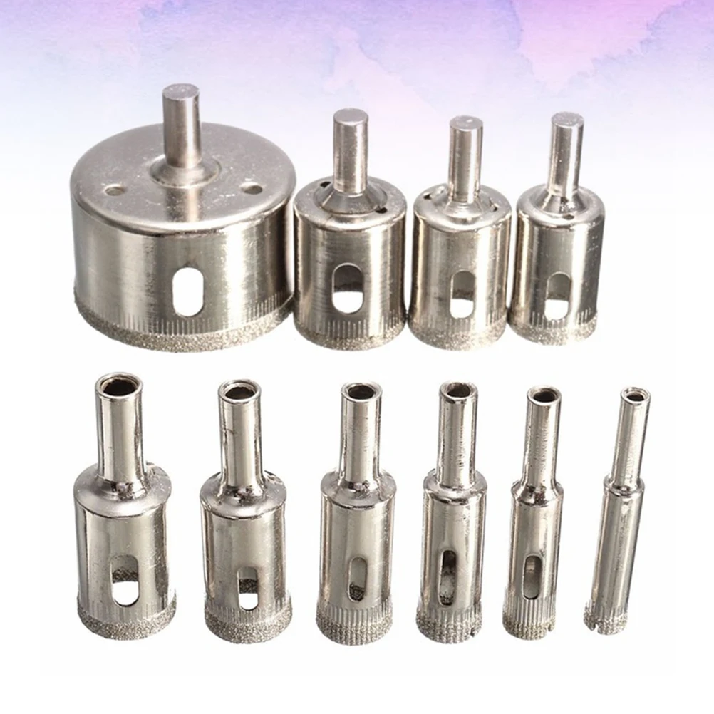 10 Pcs Hole Opener Tile Crowns Porcelain Tiles for Bit Drill Bits Ceramics Glass Metal Saw Tool Punch