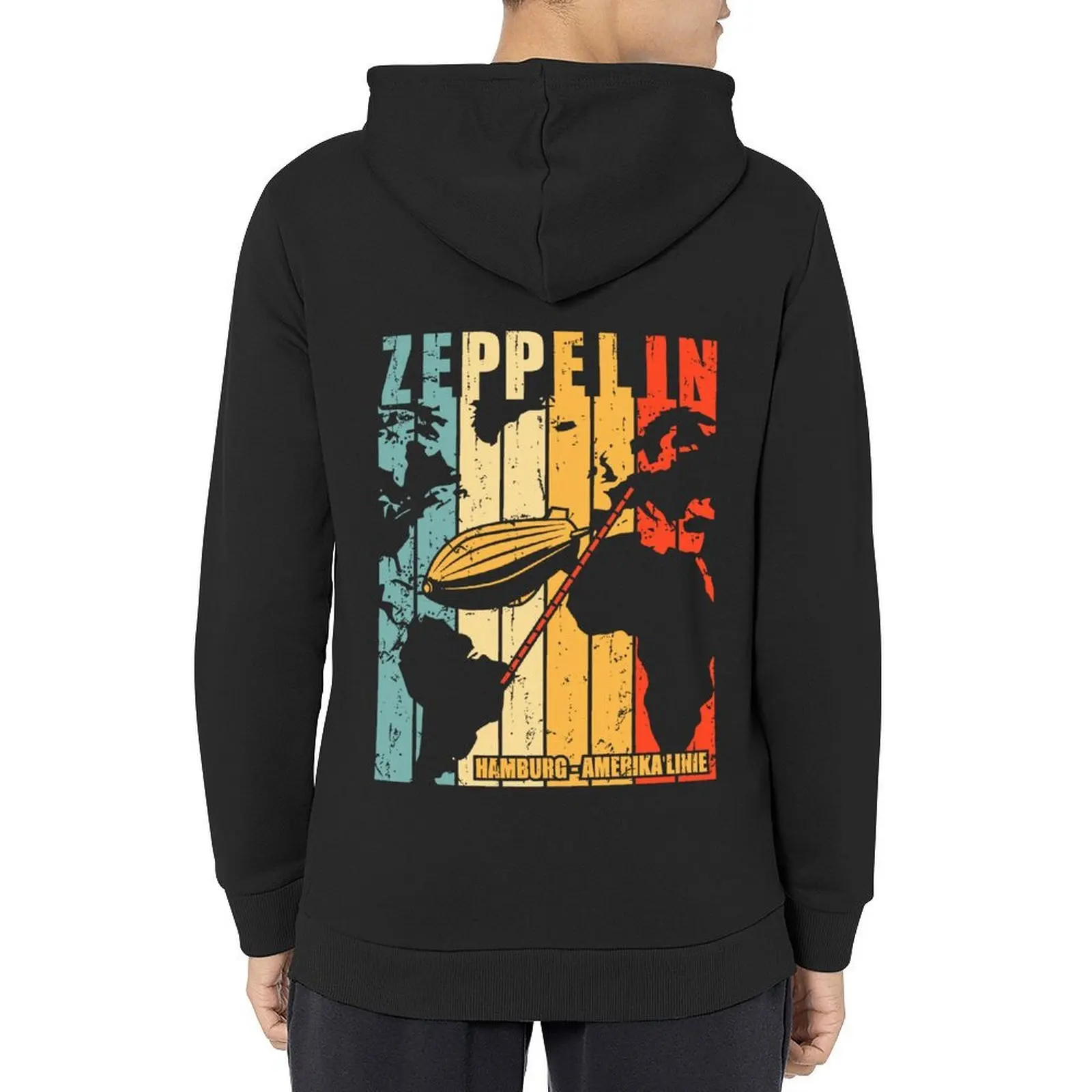 

Zeppelin Vintage Posters and Art Hoodie men's sweat-shirt set korean clothes blouse anime clothes tracksuit men