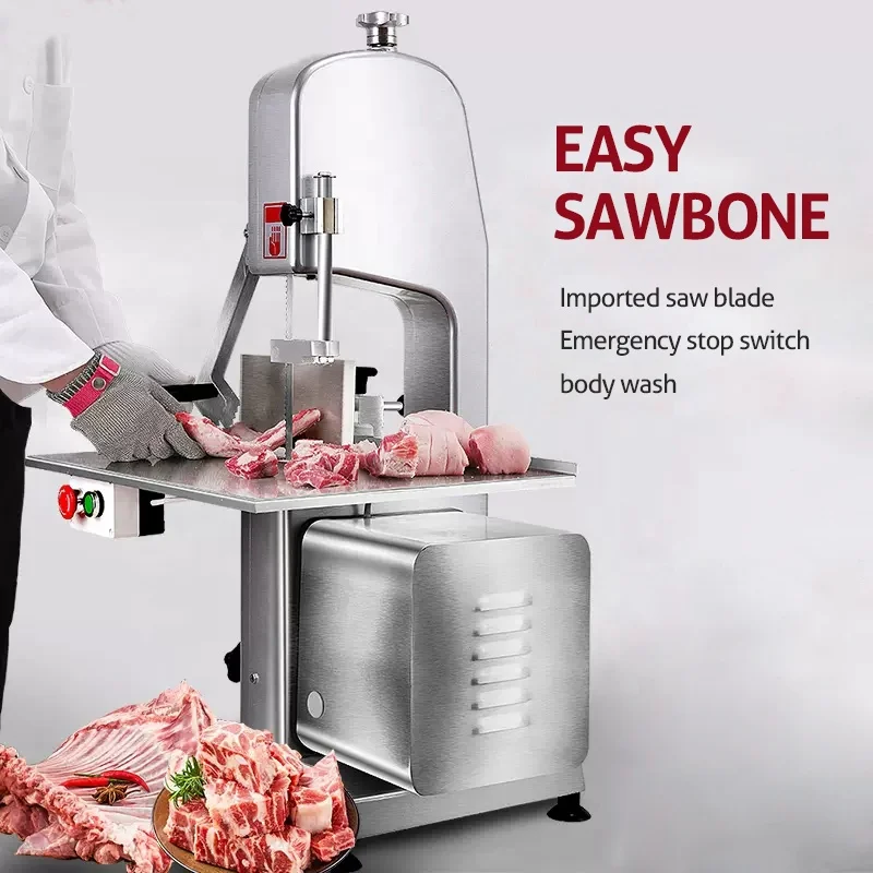 304 Stainless Steel Fresh Frozen Electric Fish Beef Chicken Meat Bone Saw Cutter Cutting Machine