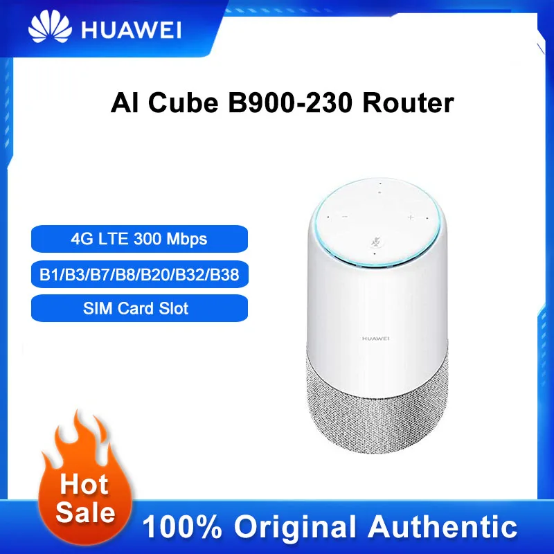 화웨이 AI 큐브 B900-230 라우터 모뎀, 4G 와이파이 SIM 카드, 300Mbps 익스텐더, 신호 부스터, 알렉사 지원 스마트 스피커용, 정품