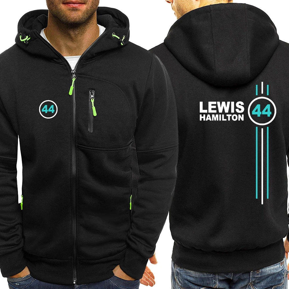 

F1 driver Lewis Hamilton digital 44 Harajaku Men Sports Sweatshirts Long Sleeve Zipper Cotton Winter Hoodies Casual Sweatshirts