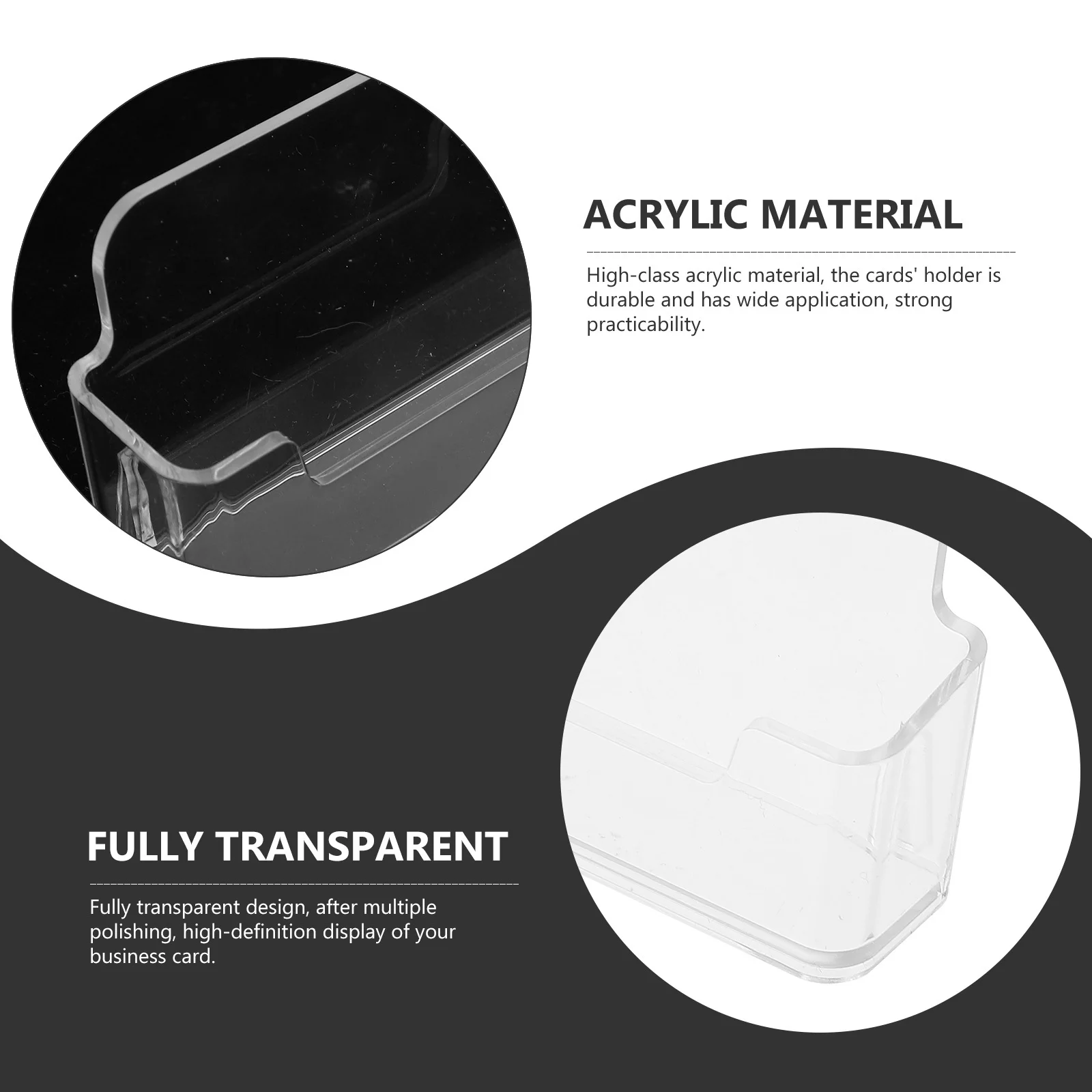 

4Pcs Cards Holder Acrylic Card Display Stand Sturdy Feet Desktop Organizer for Office Conference Room Use