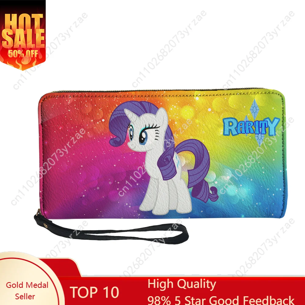 

Rarity Wallets Mens Womens Teenagers Long Zipper Wallet My Little Pony Friendship Is Magic Pocketbook Cosplay Purses