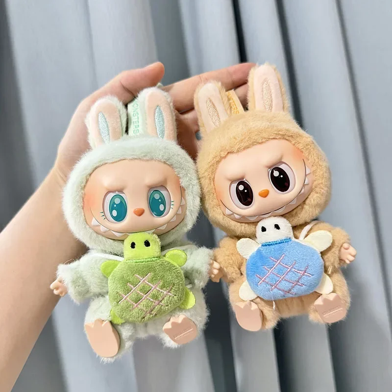 Mini Plush Doll'S Clothes Outfit Accessories For Korea Kpop Exo Labubu V1 V2 Idol Dolls sitting party turtle lucky bag backpack