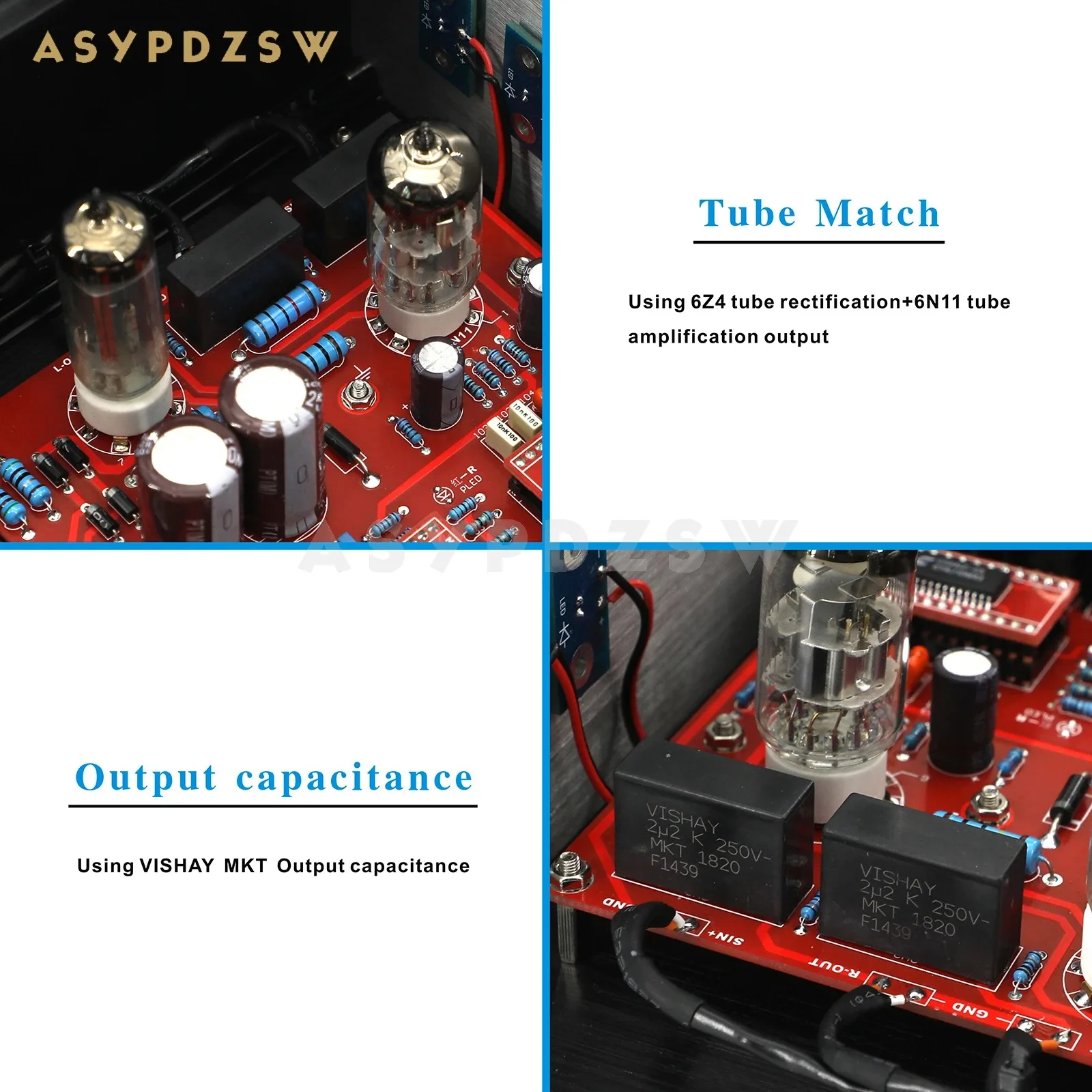 Decodificatore valvolare HIFI Stereo 6Z4+6N11 R2R NOS AD1865+CS8412 Audio AD1865 DAC (Chip DAC opzionale)