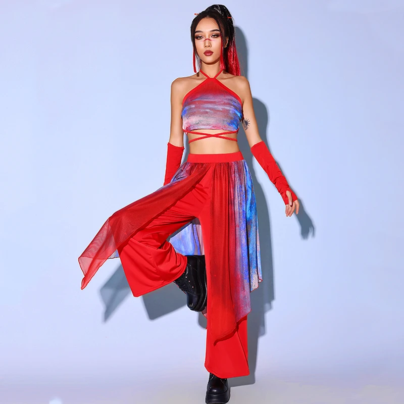 Modern Gogo Dance Costume Nightclub DJ Singer Clothing Women Chinese Style Jazz Performance Sets Adult Hip Hop Clothes BL13195