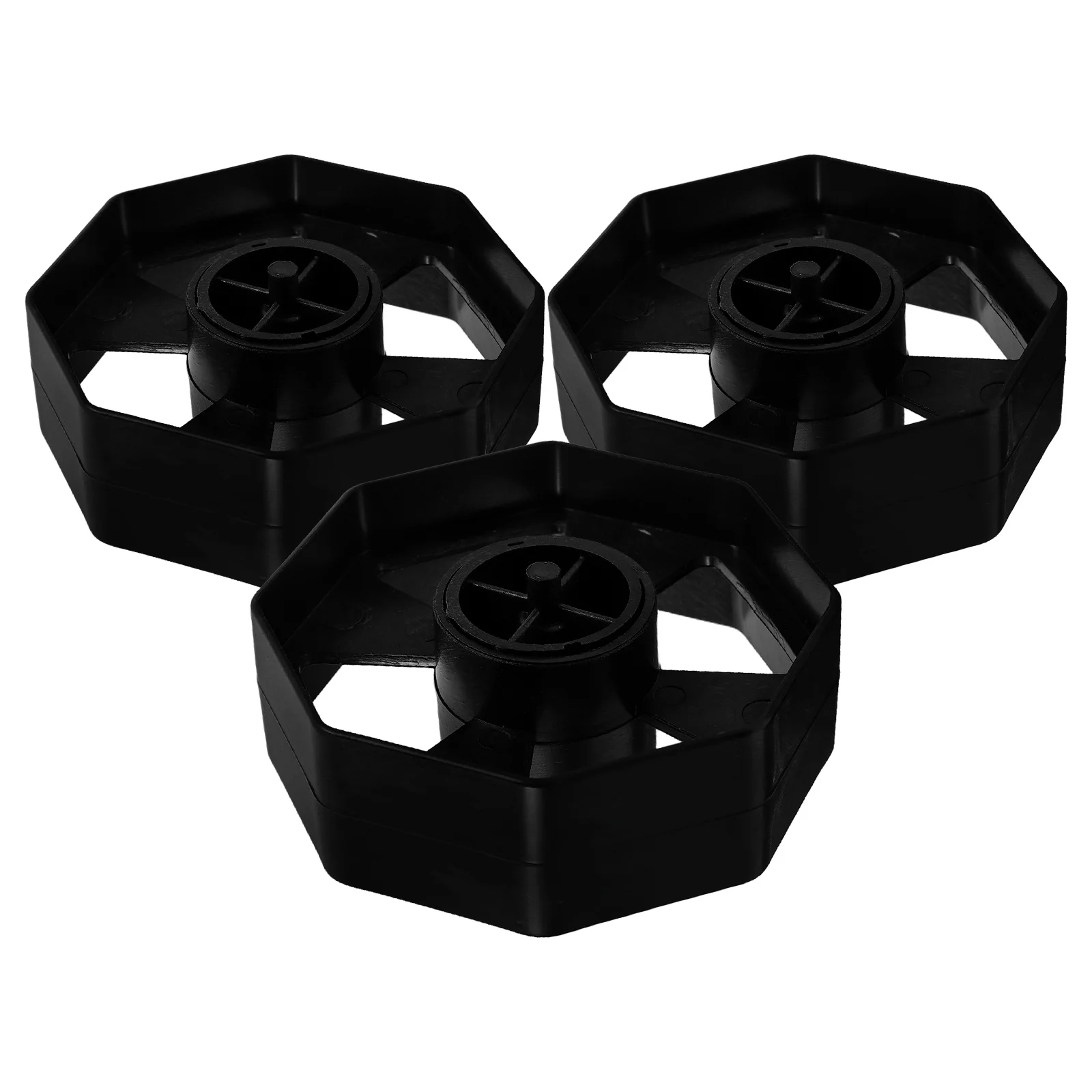 

3 set Black Tape Seat Roller Cores Replacement for Desktop Dispenser Precision Movable Standard Fit Travel Lightweight