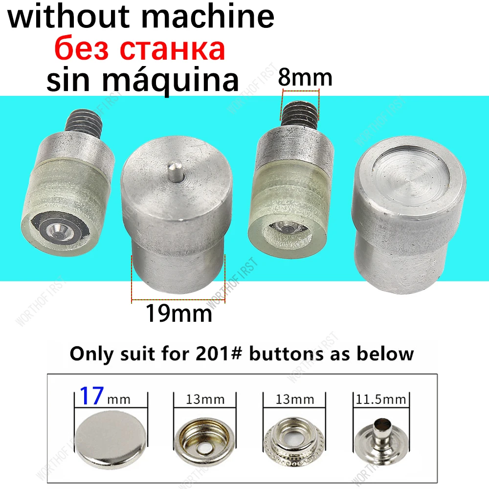 Hand Punch Persmachine Metalen Mal Voor Drukknopen Dubbele Cap Klinknagels Oogje Grommet Gereedschap Sterft Leathercraft Naaien Accessorie - afbeelding 1