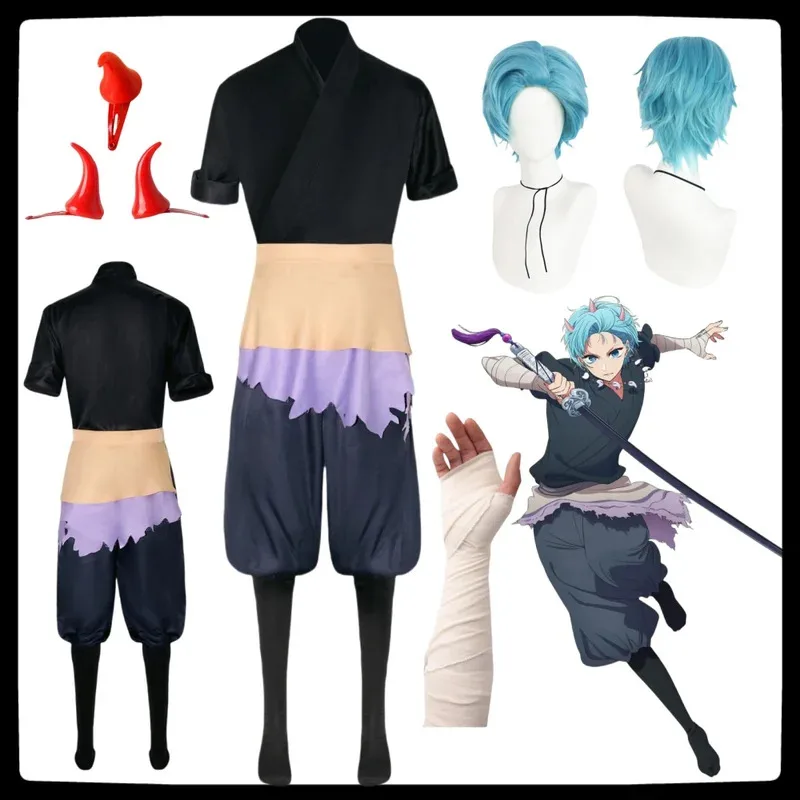 

Аниме Oshi no Ko 2 Hoshino Akuamarin, нож для косплея, костюм призрака, парик, сценический костюм, платье, карнавальная праздничная одежда на Хэллоуин