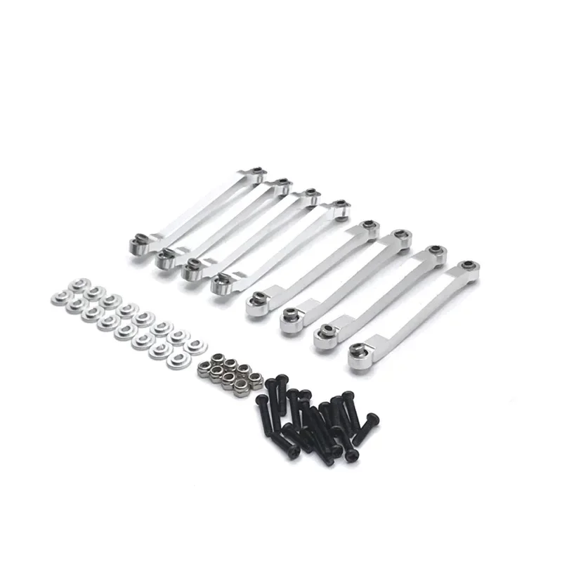 

8pcs/set Metal Upgrade Chassis Pull Rods Fixed Link RC Car Refit Parts For MN 1/12 D90 D91 D96 MN98 99S