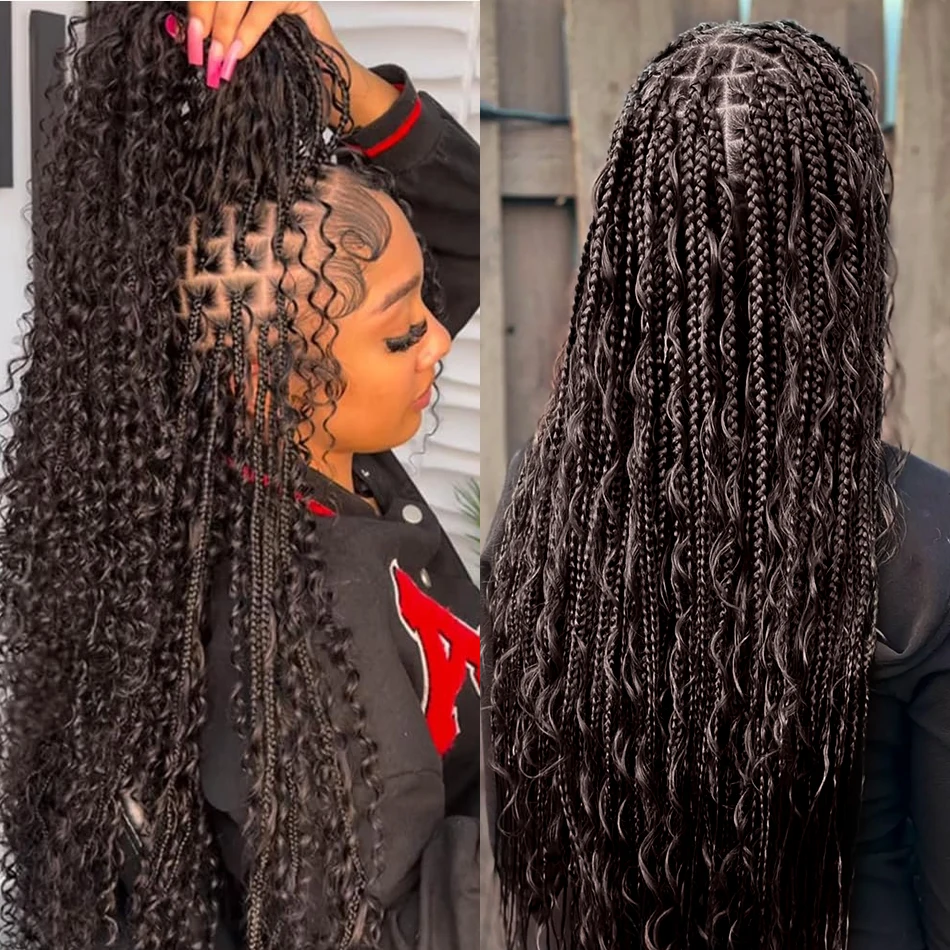 شعر بشري مموج عميق بنسبة 100% لضفائر بوهو بدون عقدة مرسومة بشكل مزدوج # 4 شعر بشري مجعد للتضفير