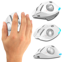 Wireless RGB Trackball Mouse Bluetooth and Dual Mode with 8 Buttons and 4800 DPI for Windows and PC