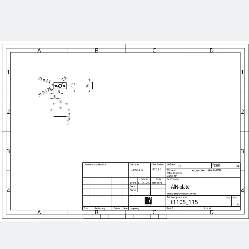 

100pcs Customized AlN Aluminum Nitride Plates