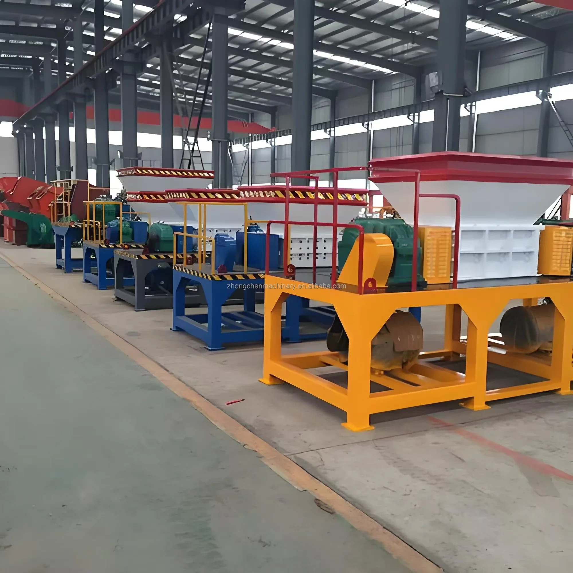 Rubber Tire Waste Pet Bottle Shredding Machine Scrap Metal Film Cloth Iron for Recycle Double Shaft Shredder