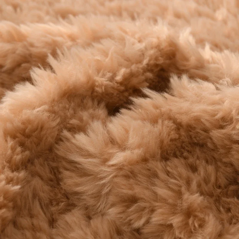 25x45cm Curly Plush Fabric Soft Faux Fur Cloth for Warm Coat Sleepwear Scarf DIY Sewing Winter Hat Bedding Handmade Fabric