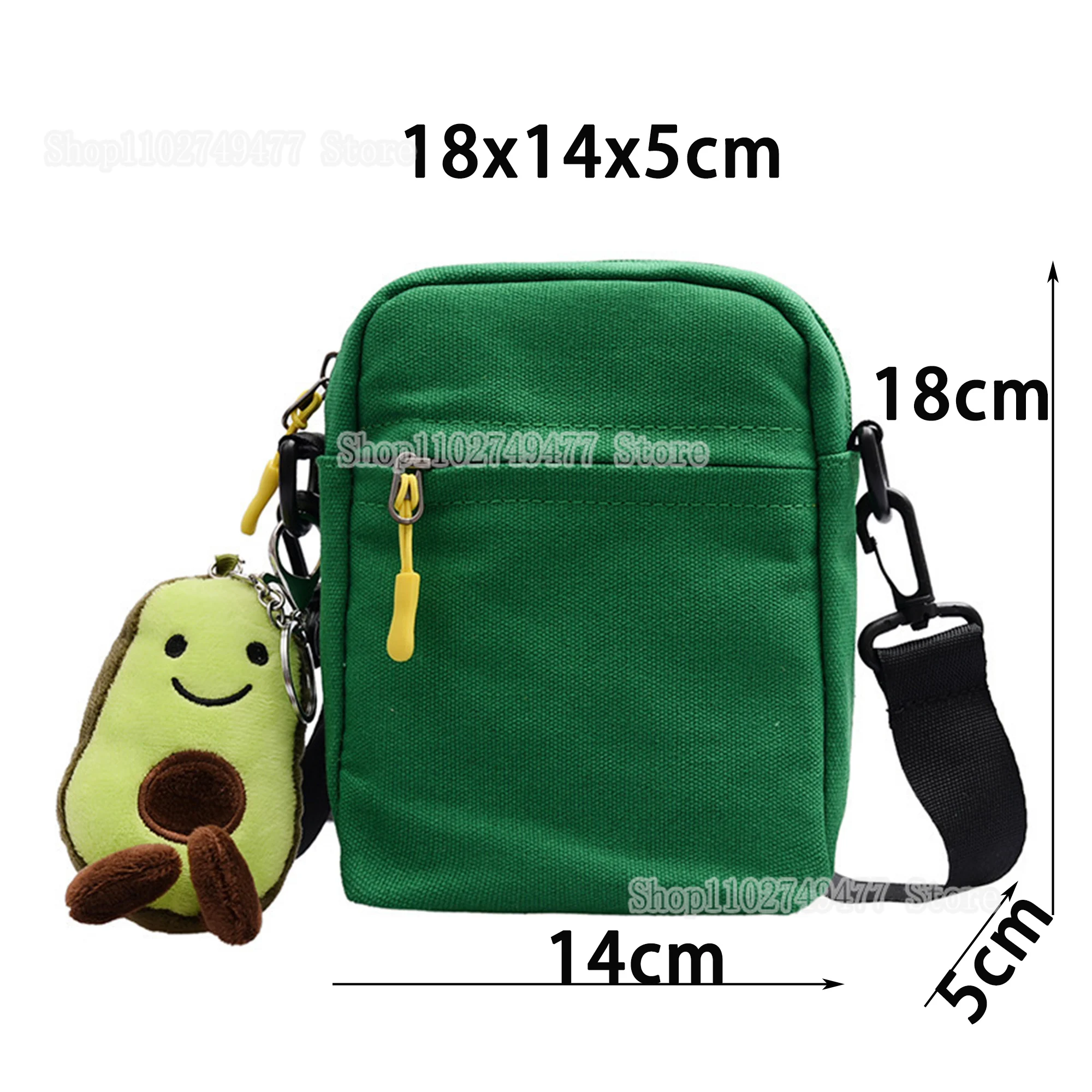 POP MART-Sac à bandoulière en toile de grande capacité, sac mobile de dessin animé mignon, sac de rangement lancé essentiel pour 03 ou voyage, Labubu, nouveau