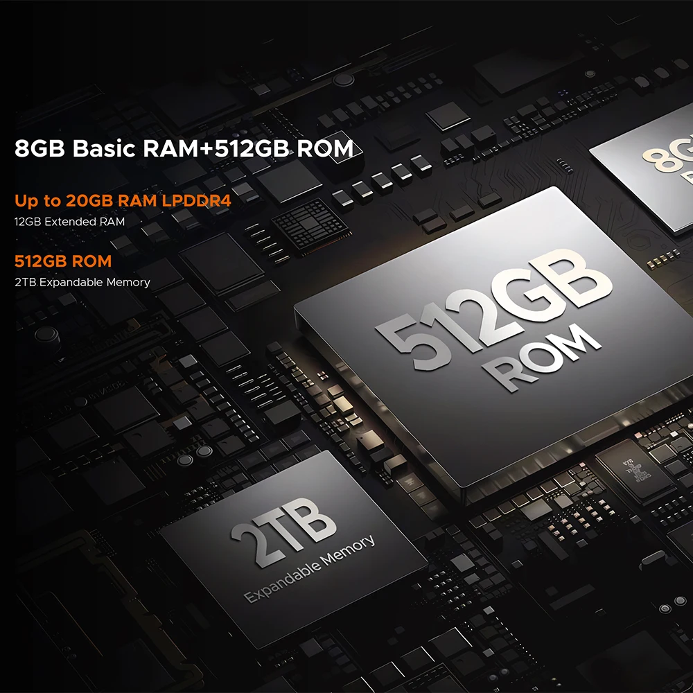 DOOGEE S Punk Pro Rugged Phone LED Light Effect 8GB RAM 512GB ROM 6.6” FHD+ 90Hz 10800mAh Battery 50MP AI Camera Android 14 NFC