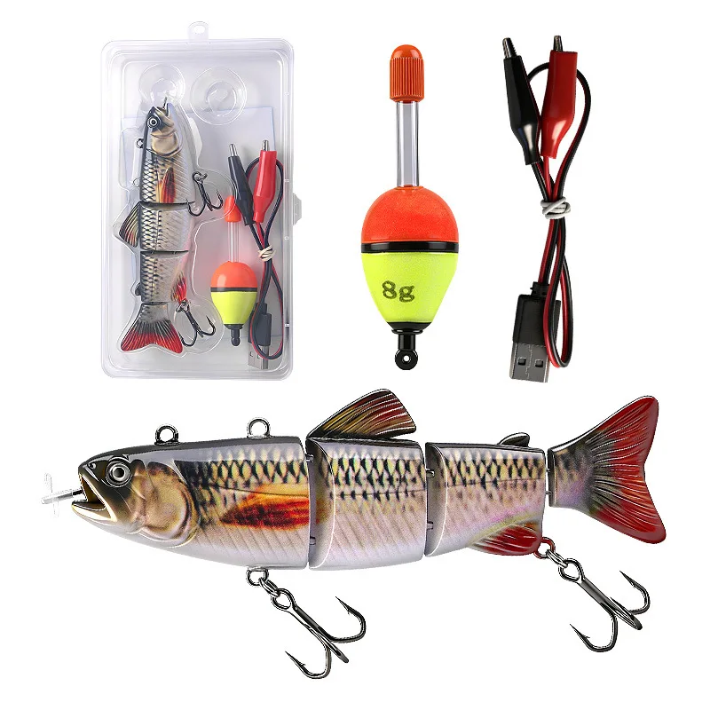 Electric Swimming Fish Lure Rechargeable ABS Auto Swimbait With Propeller Motorized Hard Bait For Bass Pike Trolling Freshwater