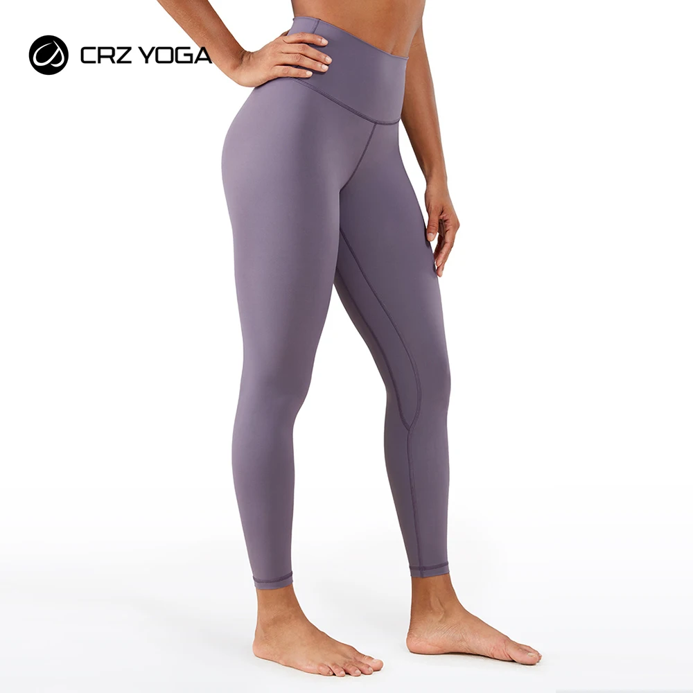 

CRZ YOGA Women's 7/8 High Waisted Yoga Pants Workout Leggings Naked Feeling I-25 Inches