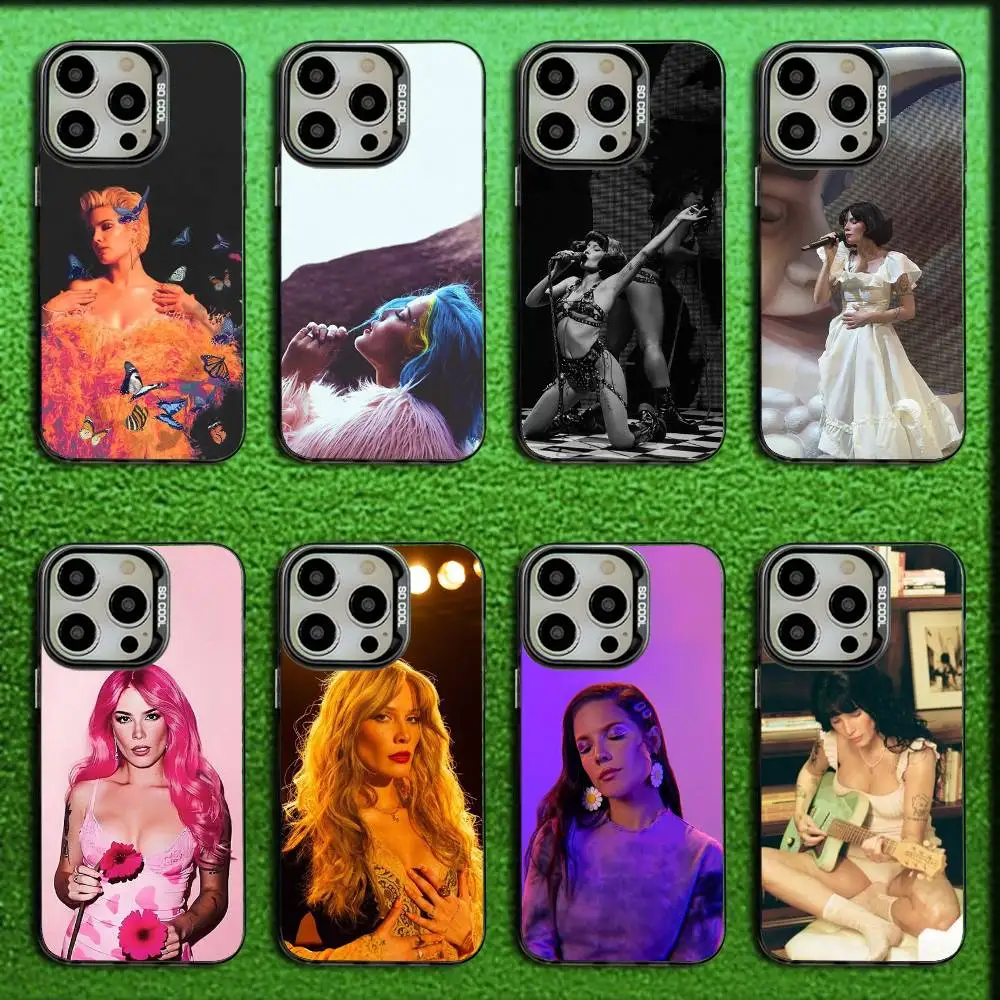 

Singer H-Halsey Phone Case For iPhone 16,15,14,13,12,11,Mini,Pro,E,SE4,MAX Candy Matte Shockproof Black Cover