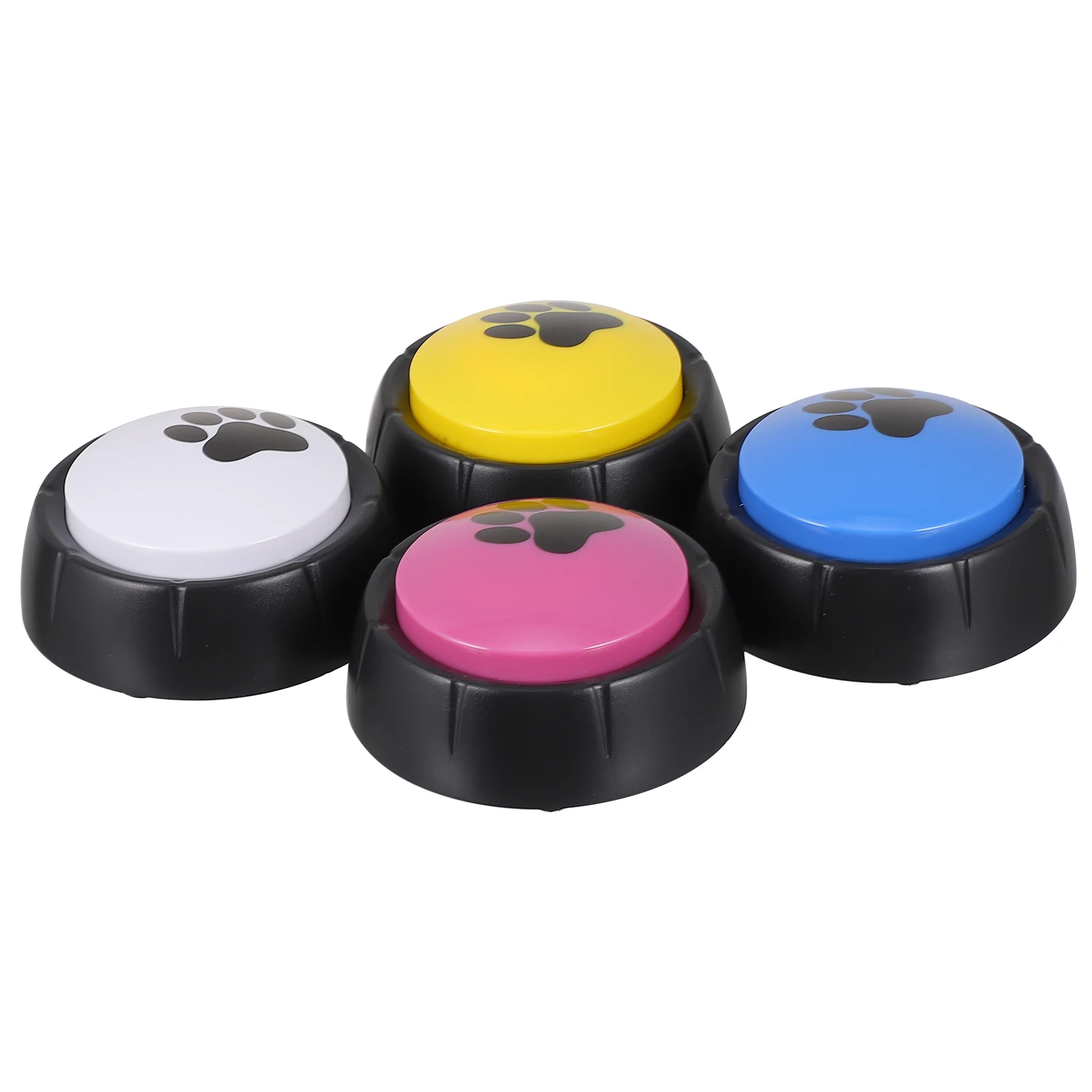 

4pcs Pet Communication Button Abs Mini Dog Training Durable Recording Sound Parent-Child Interactive Tool Assorted Colors