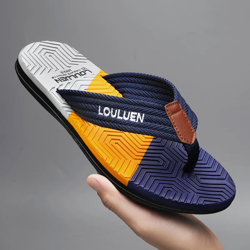

Fashion Men Light Flip Flops Slides Summer Anti-skid Man Slippers Outdoor Beach Male Sandals Household Slides for Men