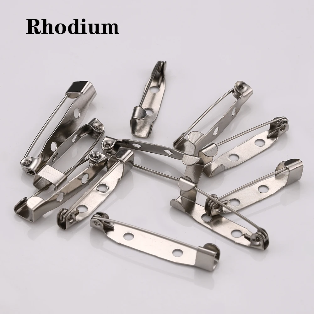 50pcs 15-35mm Brooch Clips Pin Base Silver Gold Safety Pins Brooch Blank Base Settings for DIY Jewelry Making Findings Supplies
