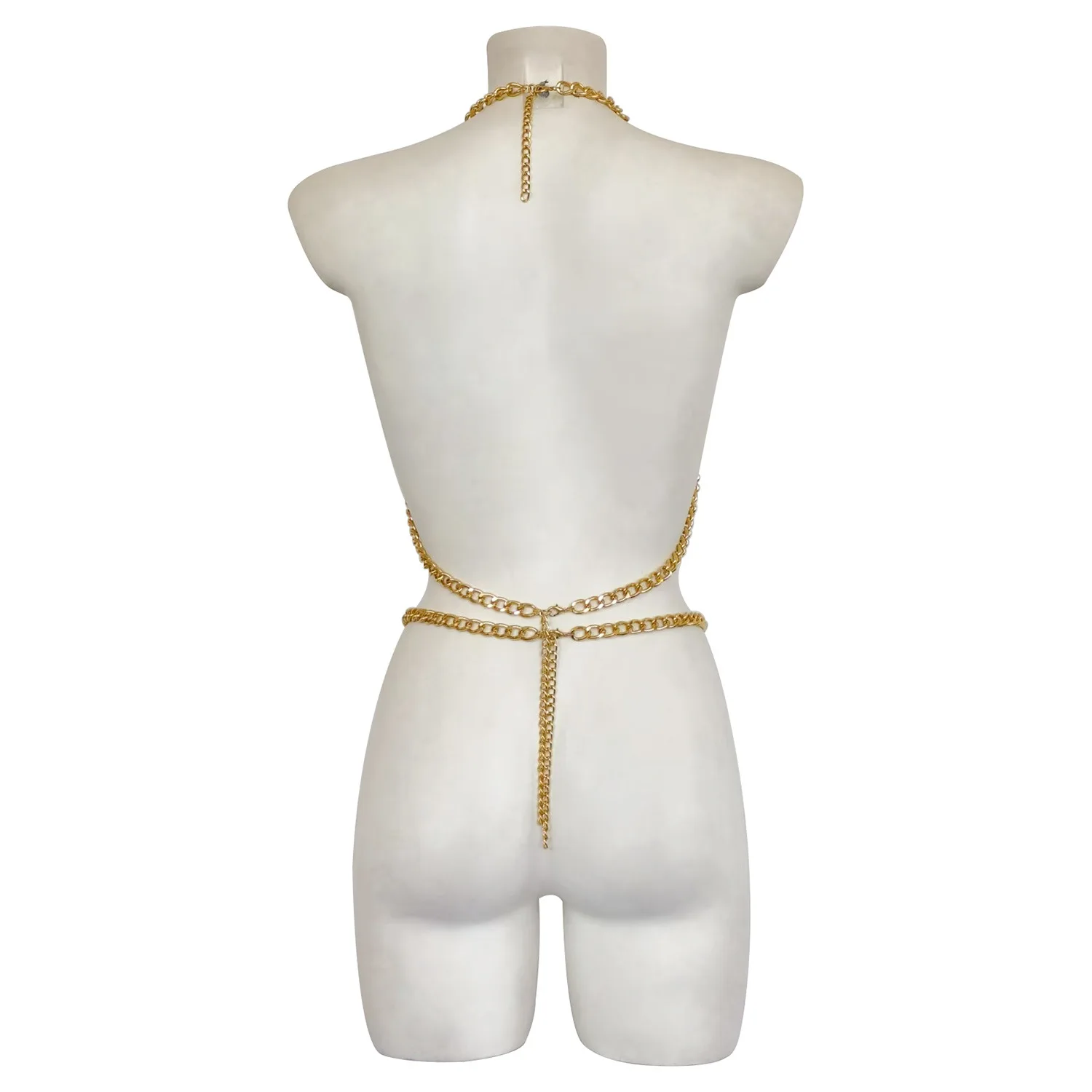 سلسلة مجوهرات مصنوعة يدويًا للنساء سلسلة واسط معدنية مكتنزة لمهرجان الهذيان أداء الزي إكسسوارات تنكرية للحفلات