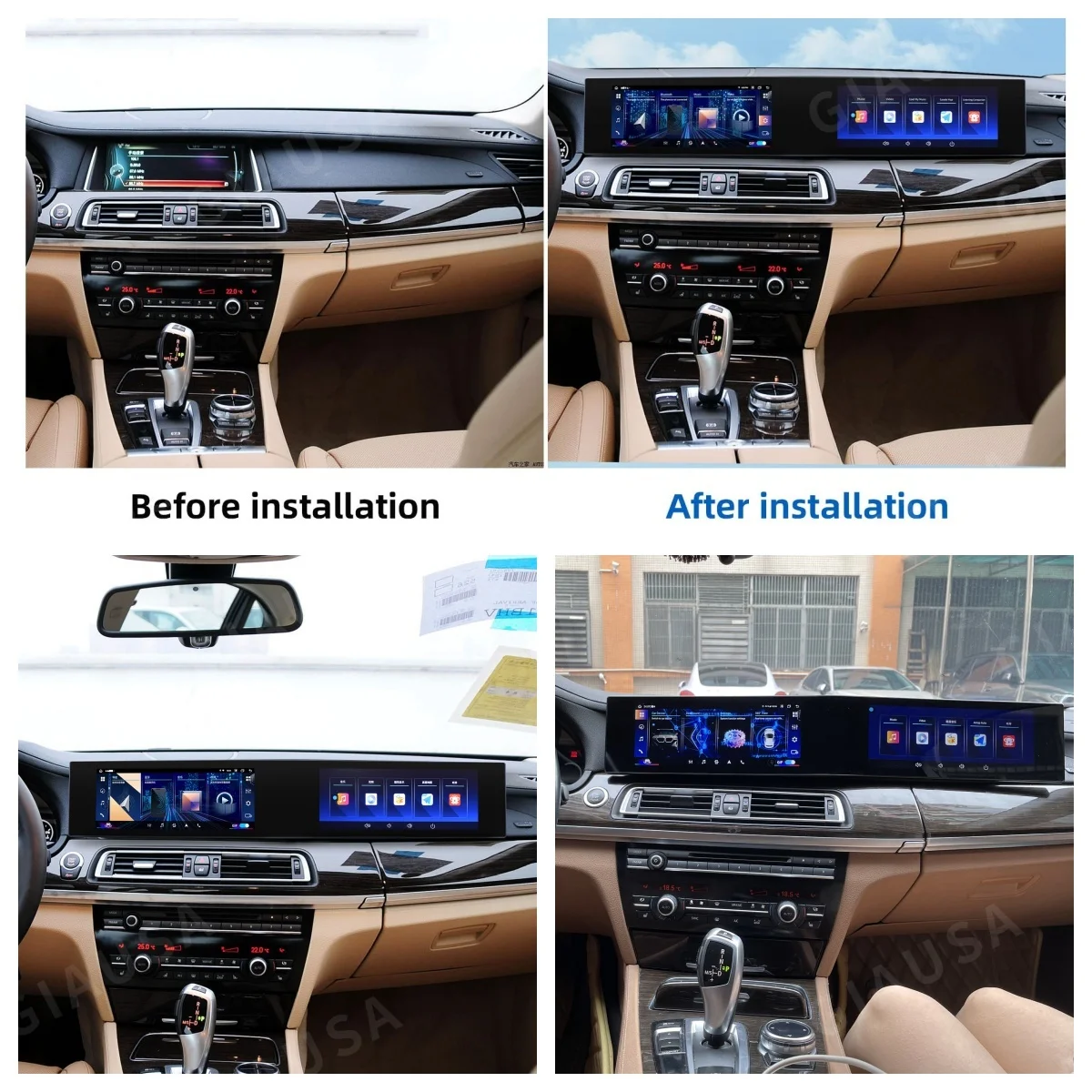 New Dual-screen 21inch Android system Multimedia For BMW 7 Series F01 F02 F04 2009-2015 CarPlay Headunit Bluetooth 5.0. 4G WIFI